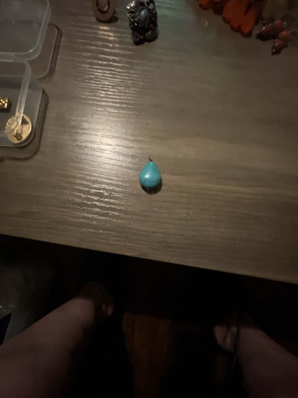 Turquoise Teardrop Pendant Charm